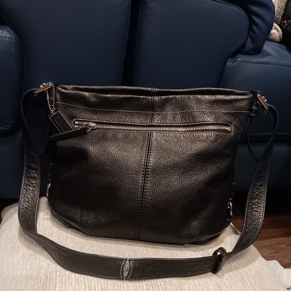 Coach Crossbody Black Leather Shoulder Bag - Picture 2 of 10